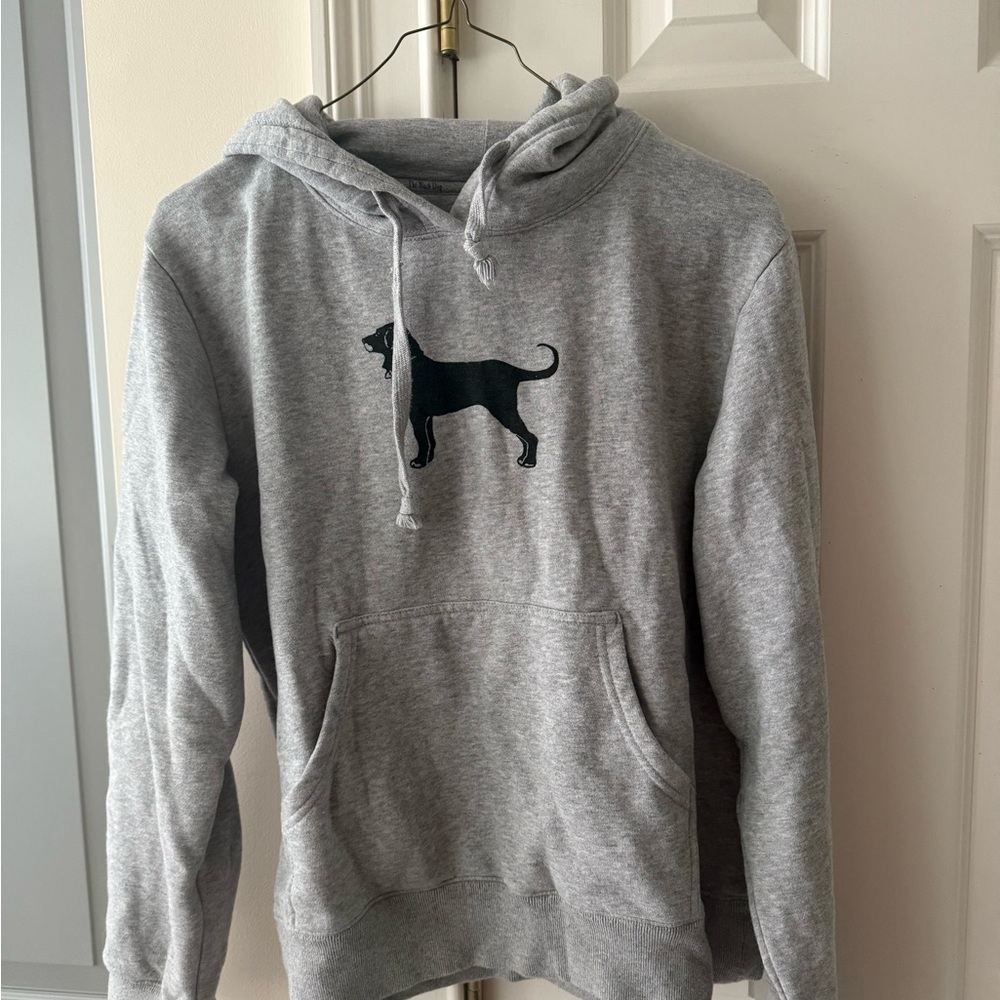 The Black Dog Gray and Black Logo Hoodie